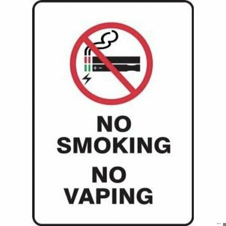 ACCUFORM Safety Sign NO SMOKING  NO VAPING MSMK543VA MSMK543VA